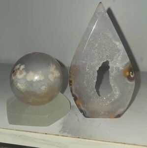 Leila Geode and Sphere Crystal Set